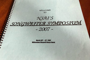 Picture of the 2007 NSAI Songwriter Symposium booklet cover.