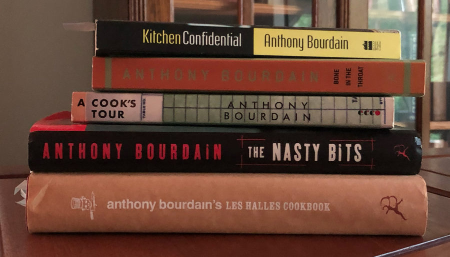 Books by Anthony Bourdain.