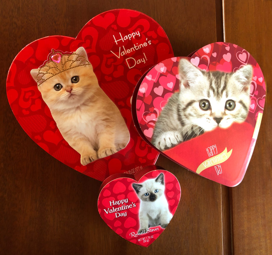 Valentine's Day candy boxes for the Top Ten Love Songs post.