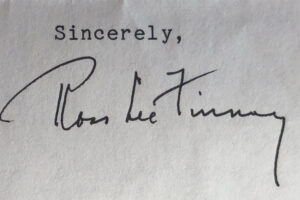 Signature of Ross Lee Finney.