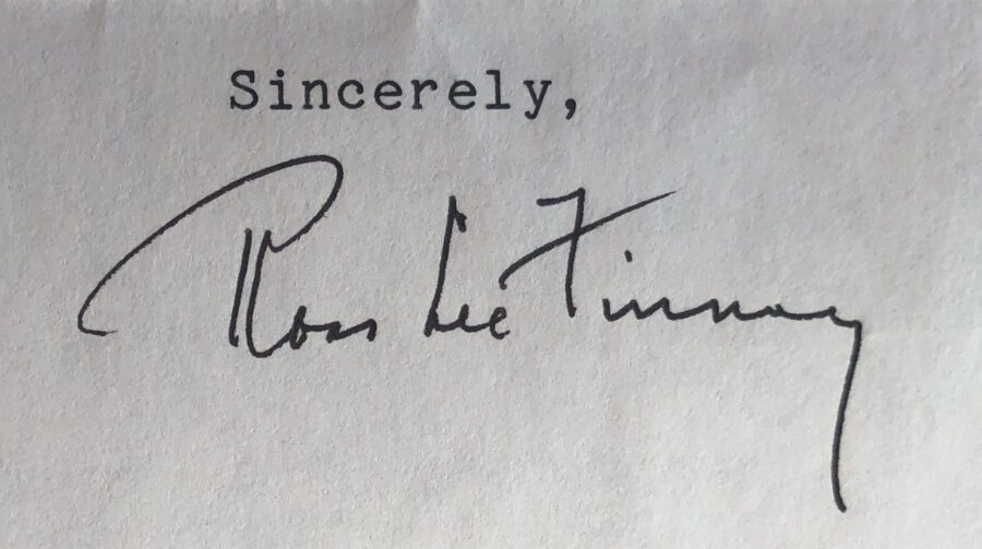 Signature of Ross Lee Finney.