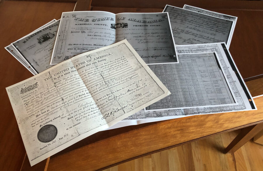 Genealogical papers found while looking for my connection to the past.