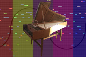 Harpsichord imposed over MIDI track display