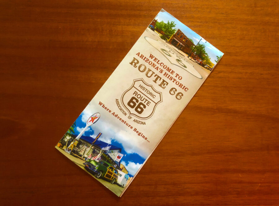 Photo of brochure for Route 66 in Arizona