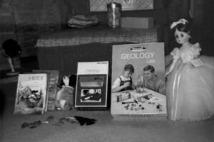 photo of Christmas presents, including doll