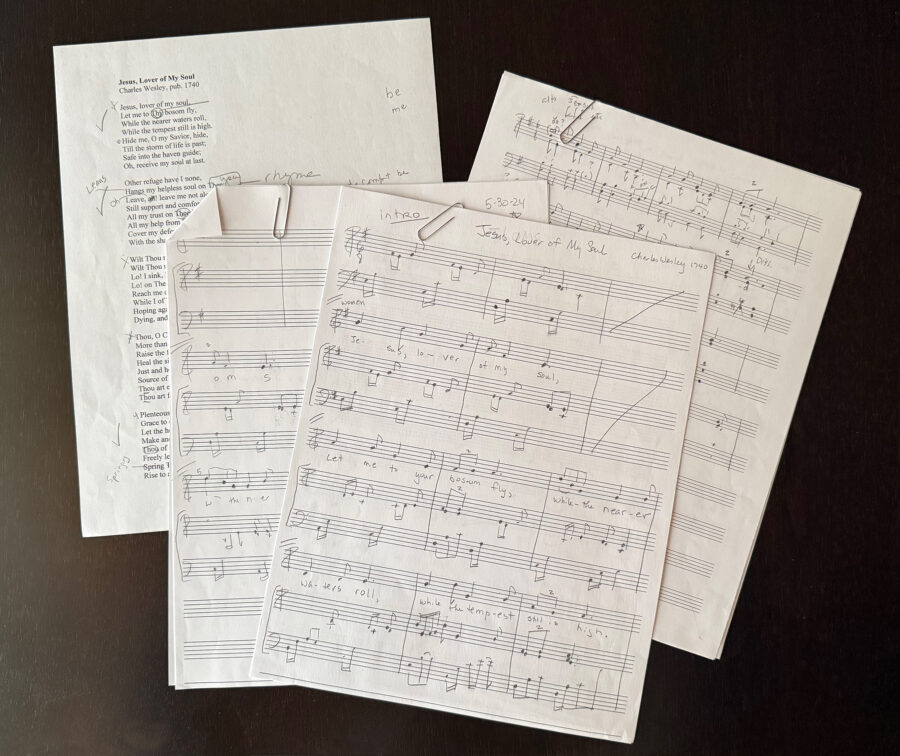 photo of music manuscript.